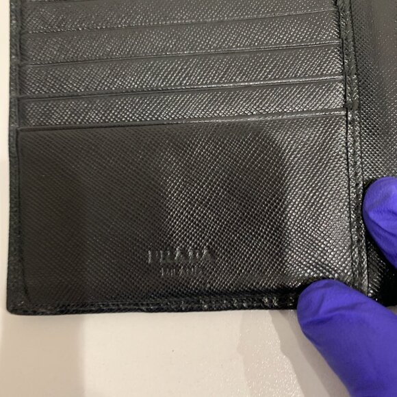 Prada Black Trifold Wallet sku#84810 (Gently used) - Picture 8 of 11